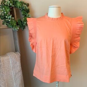 🆕Women's ruffle sleeve poplin top